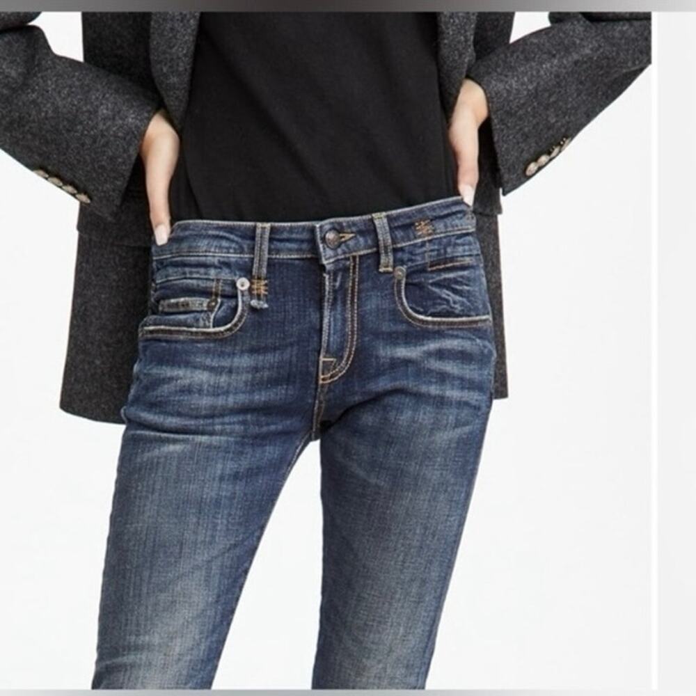 R13 Boy Skinny Jeans. Dark denim. Size 31. Made in Italy